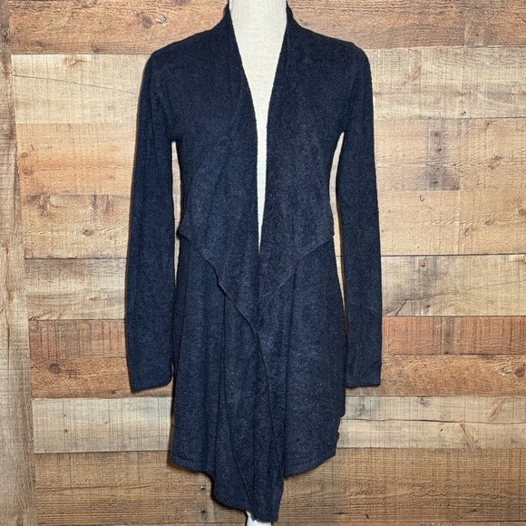 Barefoot Dreams Bamboo CozyChic Lite Indigo Cardigan Sweater Women S/M - Picture 2 of 11